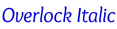 Overlock Italic フォント